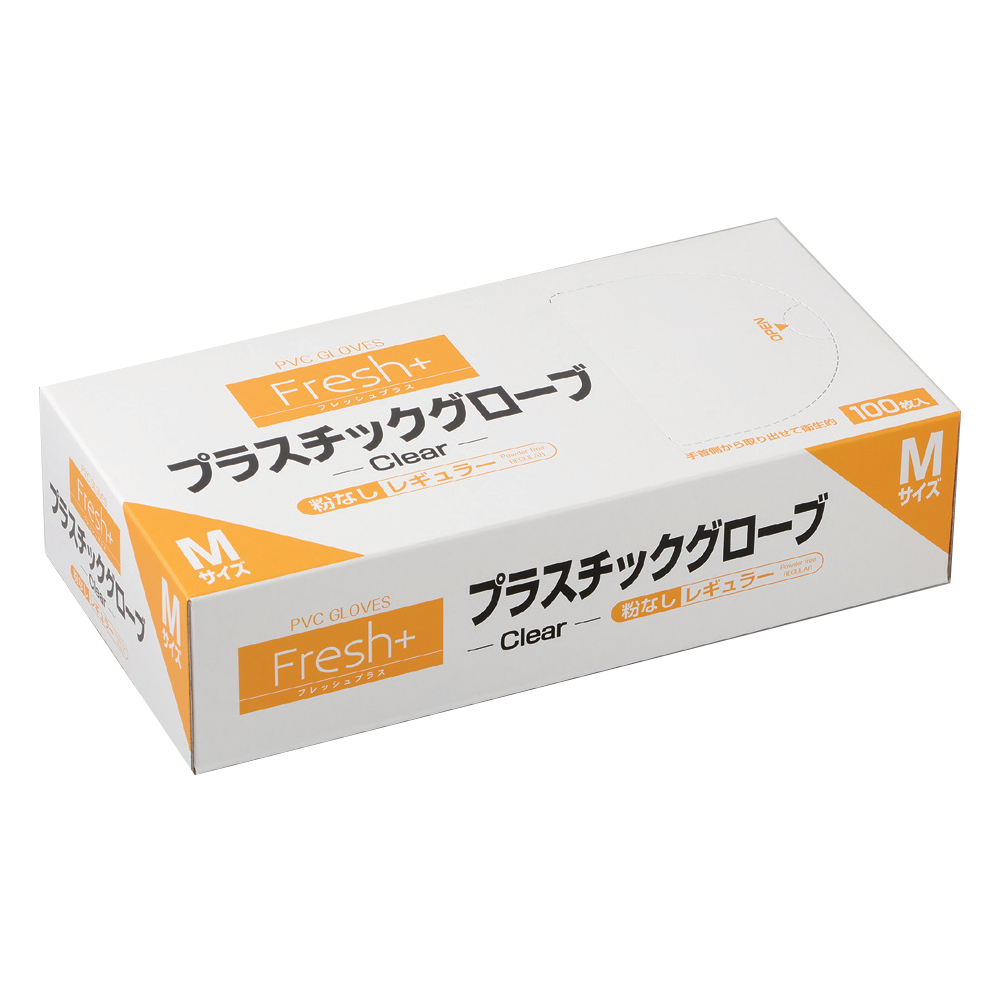 Fresh+ プラスチックグローブPF レギュラー（薄手） Mサイズ