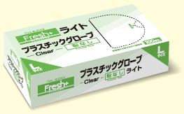 Fresh+ プラスチックグローブPF ライト Lサイズ