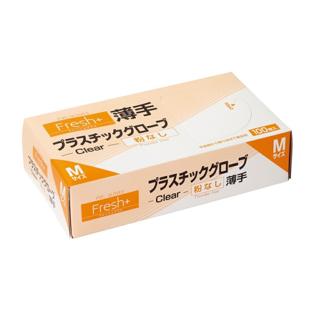 Fresh+ プラスチックグローブPF　薄手  Mサイズ