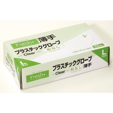 Fresh+ プラスチックグローブPF　薄手  Lサイズ