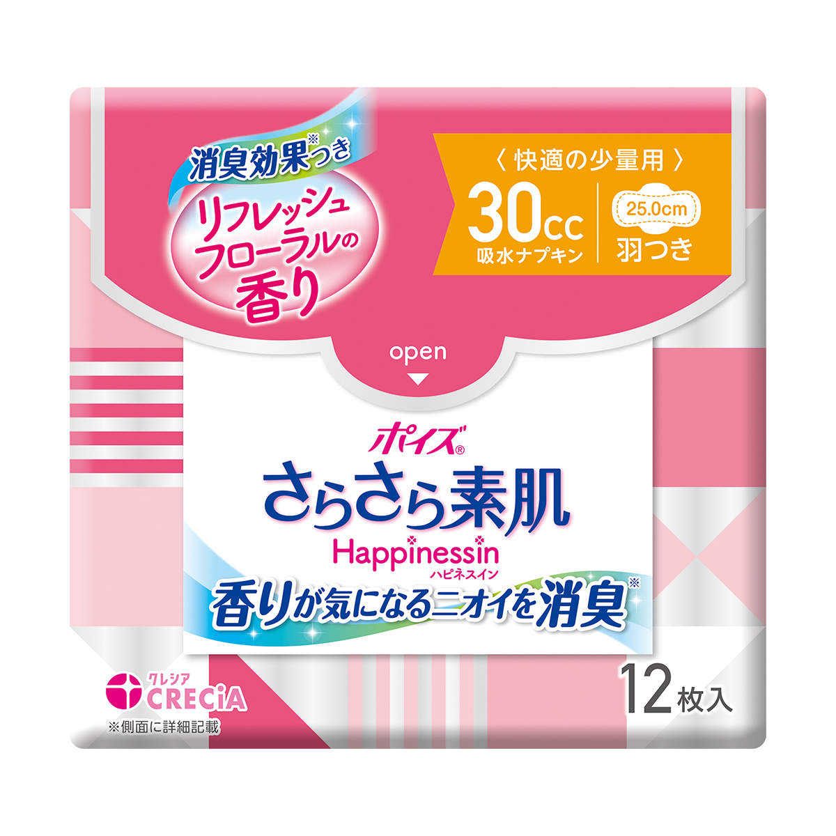 88370 さらさら素肌吸水ナプキンHappinessin快適の少量用　12枚