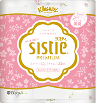 25129 クリネックス　システィ4ロール（ダブル）〈ハピネスピンク〉